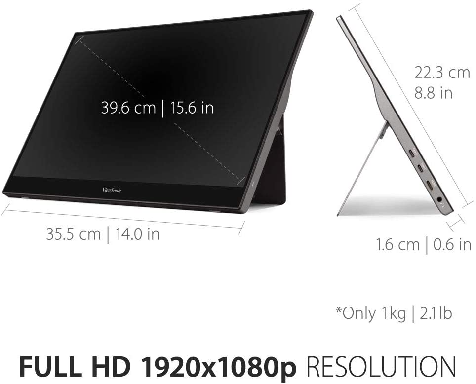 ViewSonic 16" 16:9 Portable Multi-Touch IPS Monitor - Certified Refurbished