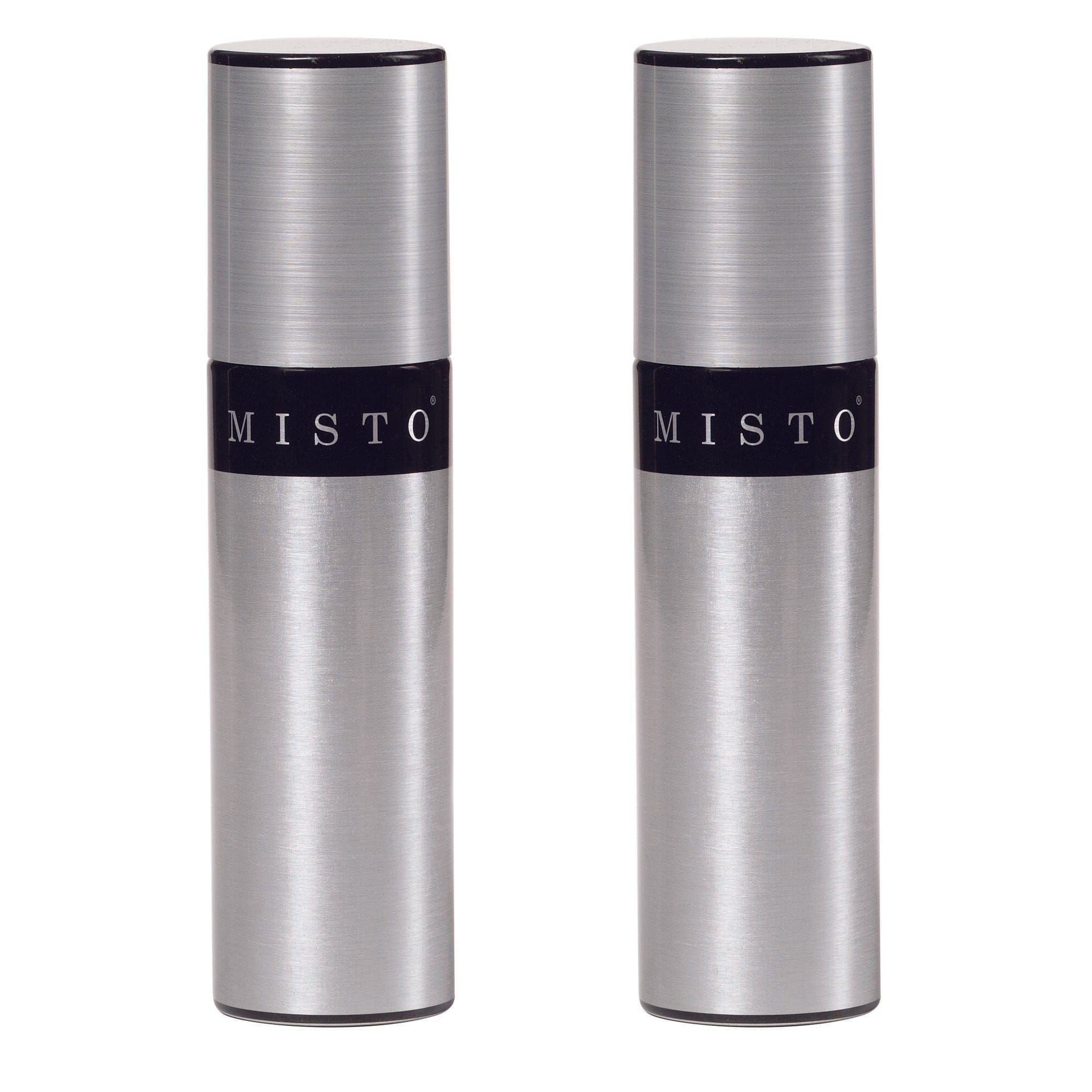 Misto Aluminum Oil Sprayer, Set of 2 - Versatile Refillable Aerosol Sprayers for Olive Oil, Vinegar, Lemon Juice, Dressings