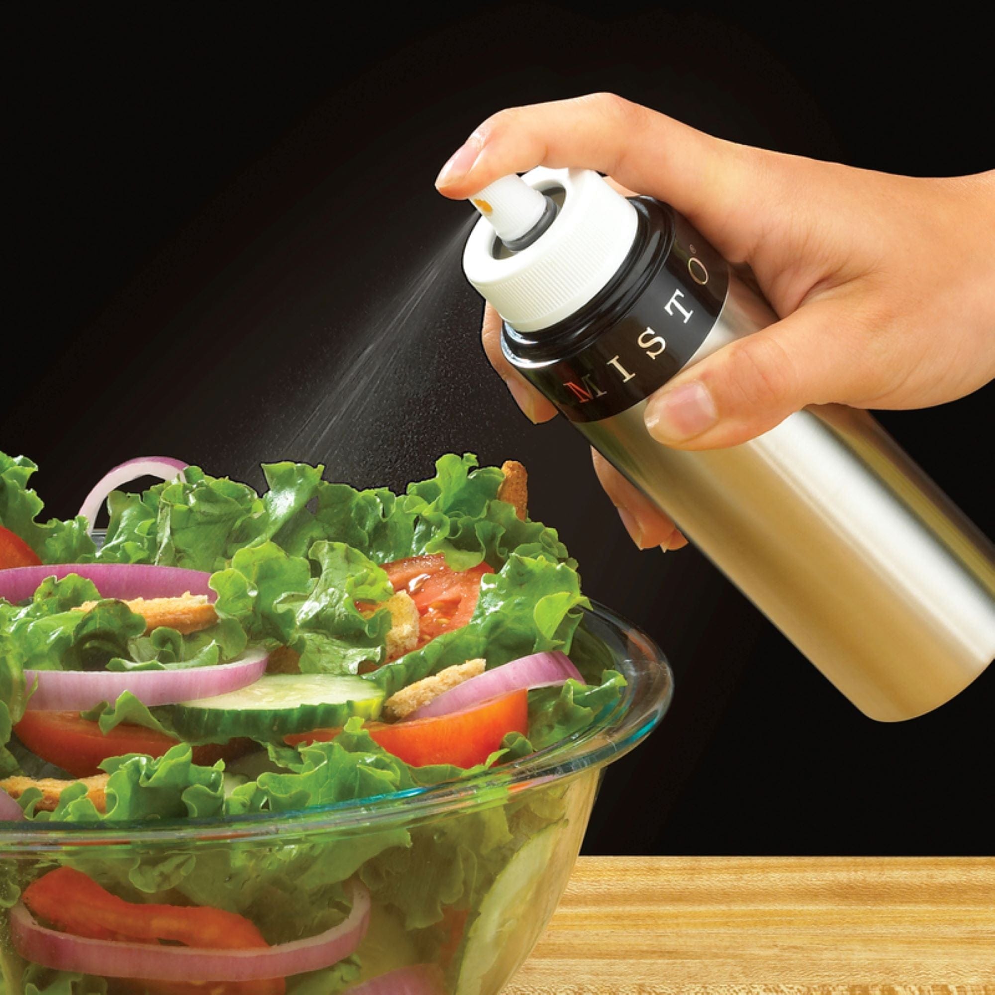 Misto Aluminum Oil Sprayer, Set of 2 - Versatile Refillable Aerosol Sprayers for Olive Oil, Vinegar, Lemon Juice, Dressings