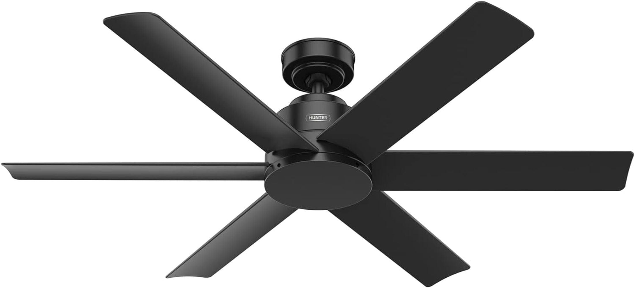 Hunter Fans 52" Kennicott Industrial Style Outdoor Patio SureSpeed Ceiling Fan with Wall Control, Matte Black