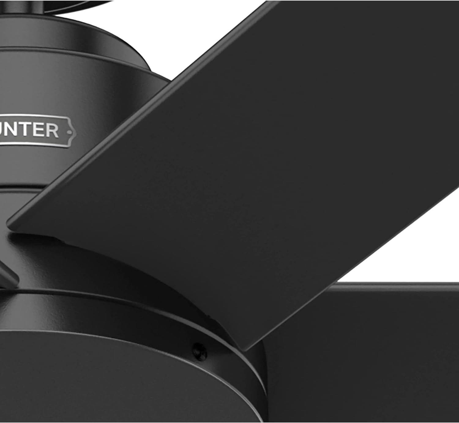 Hunter Fans 52" Kennicott Industrial Style Outdoor Patio SureSpeed Ceiling Fan with Wall Control, Matte Black