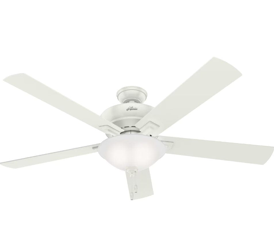Hunter Fans 60" Regalia II SureSpeed Whisper Quiet Ceiling Fan with LED Light, Fresh White
