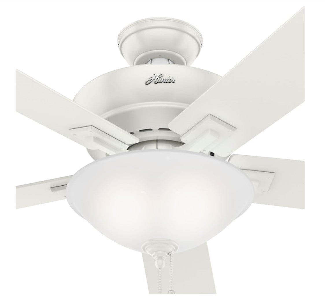 Hunter Fans 60" Regalia II SureSpeed Whisper Quiet Ceiling Fan with LED Light, Fresh White