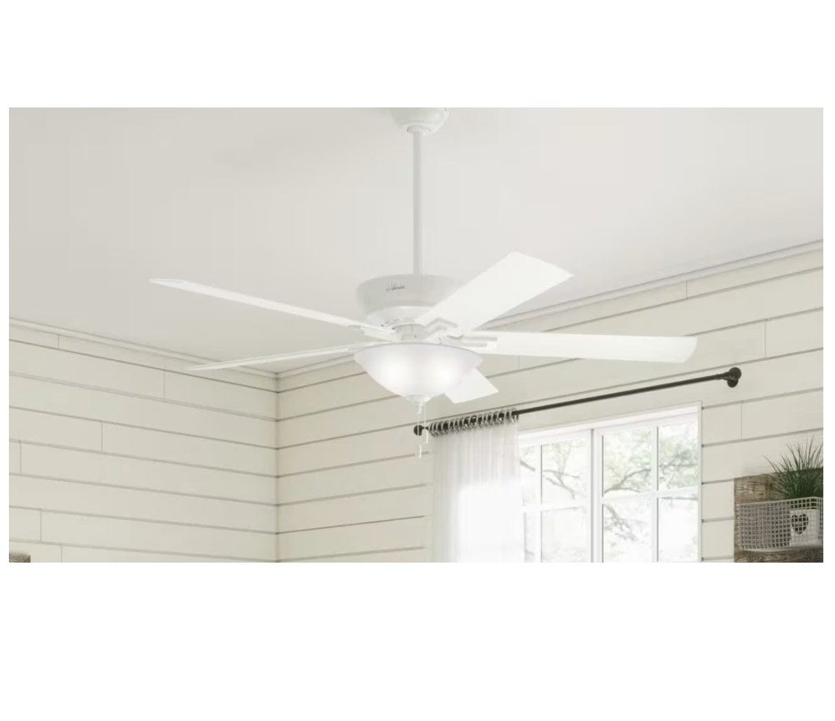 Hunter Fans 60" Regalia II SureSpeed Whisper Quiet Ceiling Fan with LED Light, Fresh White