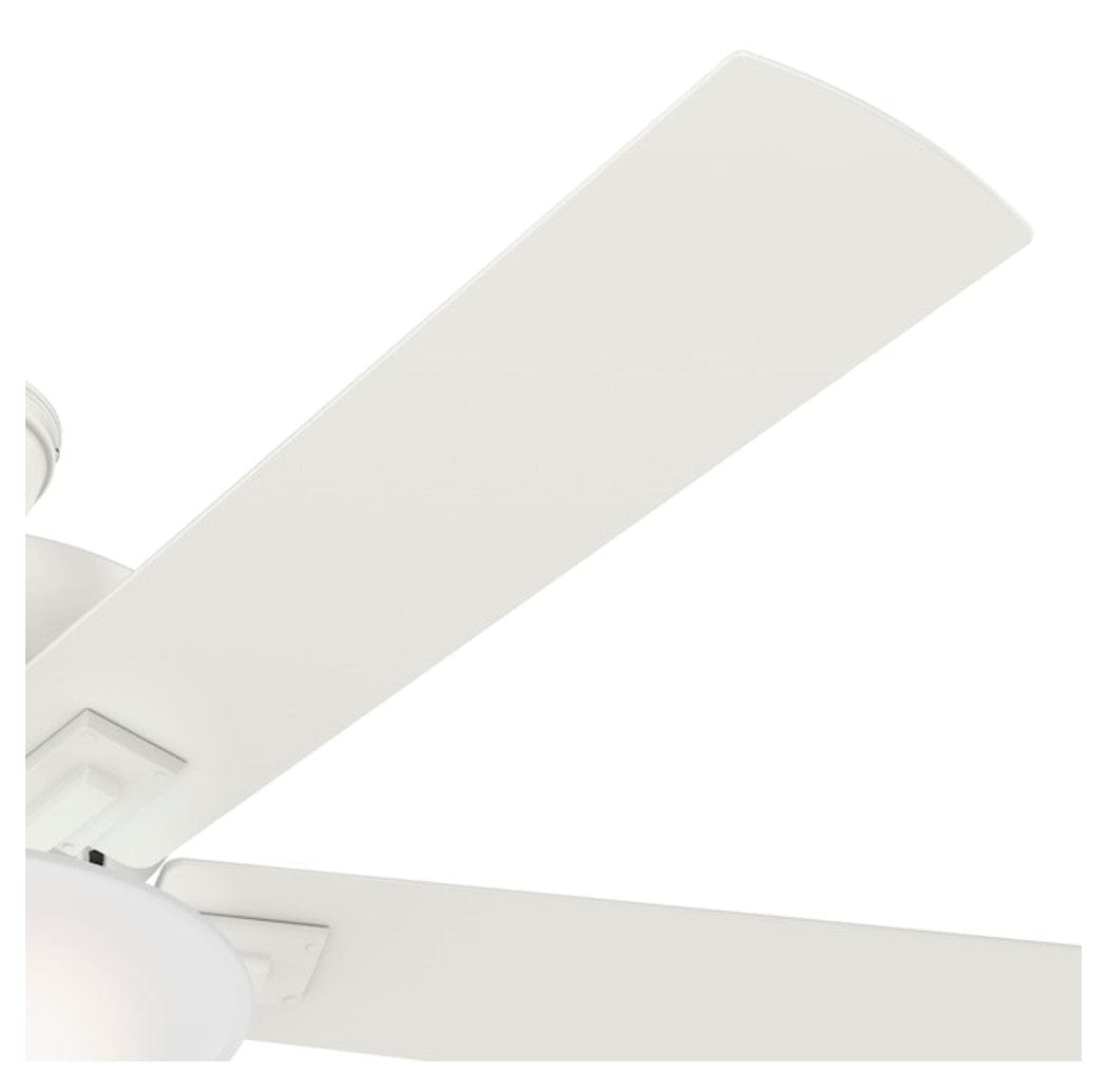 Hunter Fans 60" Regalia II SureSpeed Whisper Quiet Ceiling Fan with LED Light, Fresh White