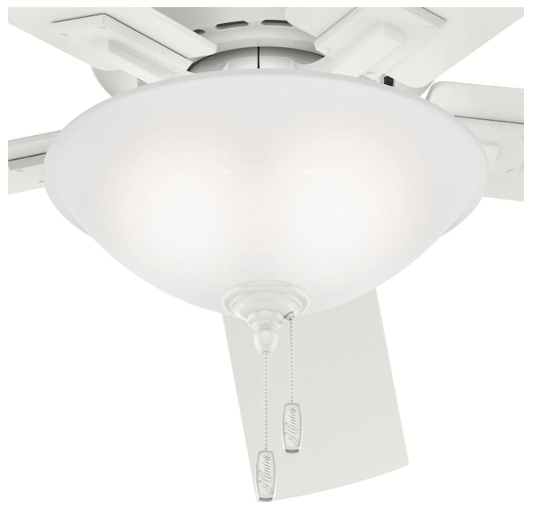 Hunter Fans 60" Regalia II SureSpeed Whisper Quiet Ceiling Fan with LED Light, Fresh White