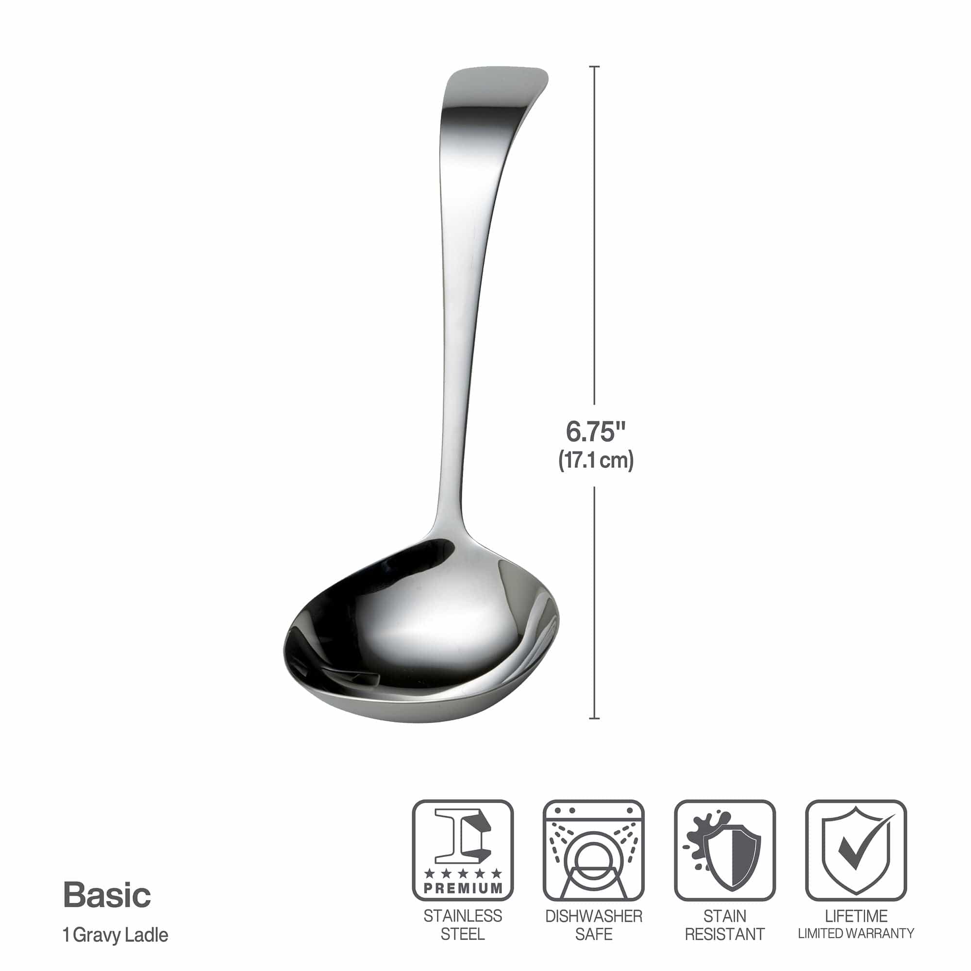 Towle Living Basic Serving Gravy LadleServing Utensil, Silverware