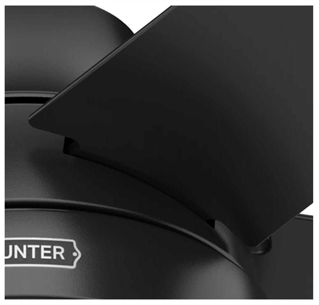 Hunter Fans 52" Aerodyne SureSpeed SimpleConnect Smart Ceiling Fan with LED Light + Remote, Matte Black