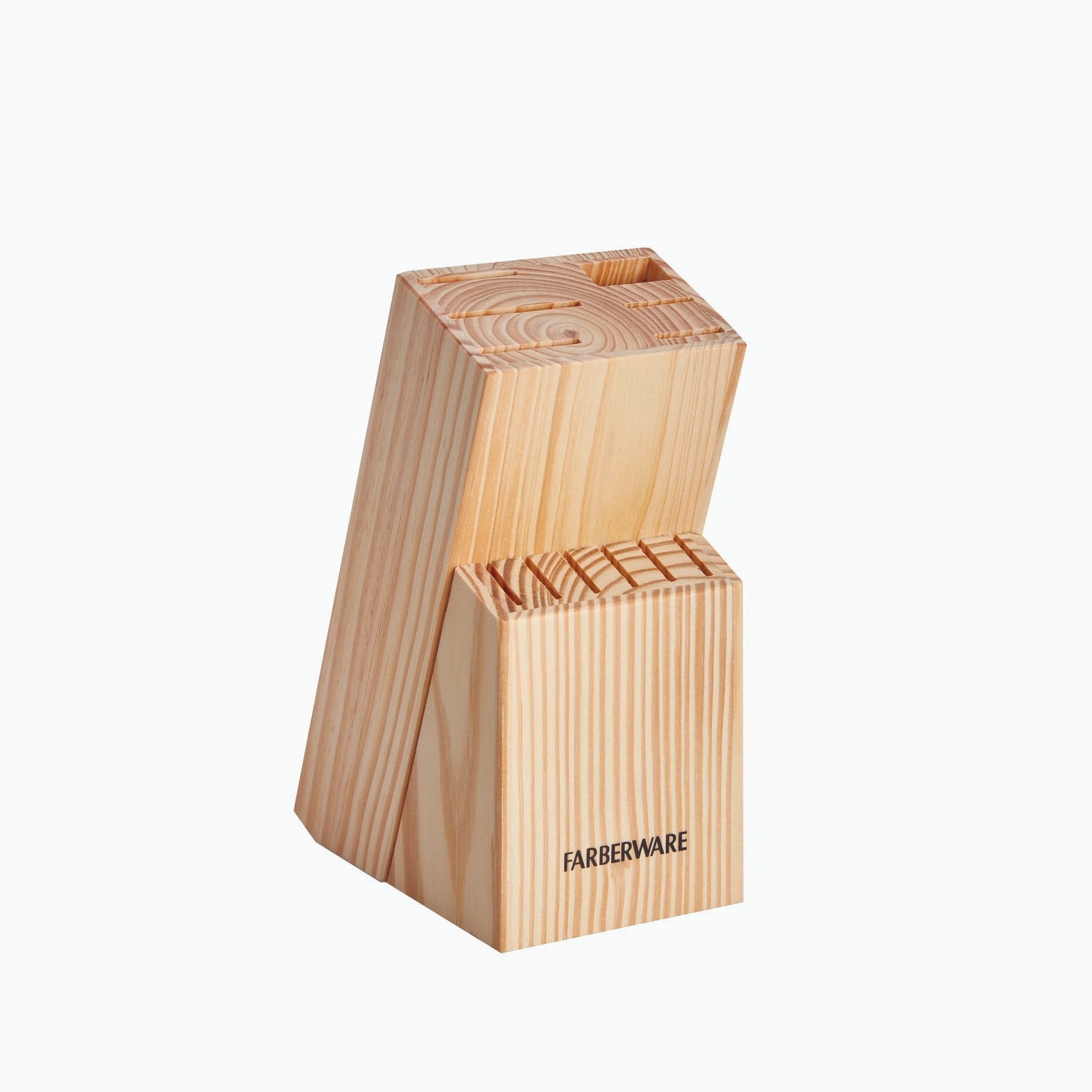 Farberware 22-Piece Never Needs Sharpening Triple Rivet High-Carbon Stainless Steel Knife Block Set, Black