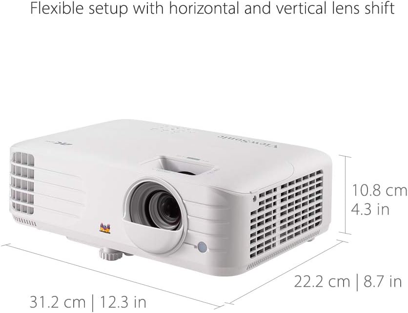 ViewSonic 4K UHD 3200 Lumens 240Hz 4.2ms Home Theater Projector, White - Certified Refurbished