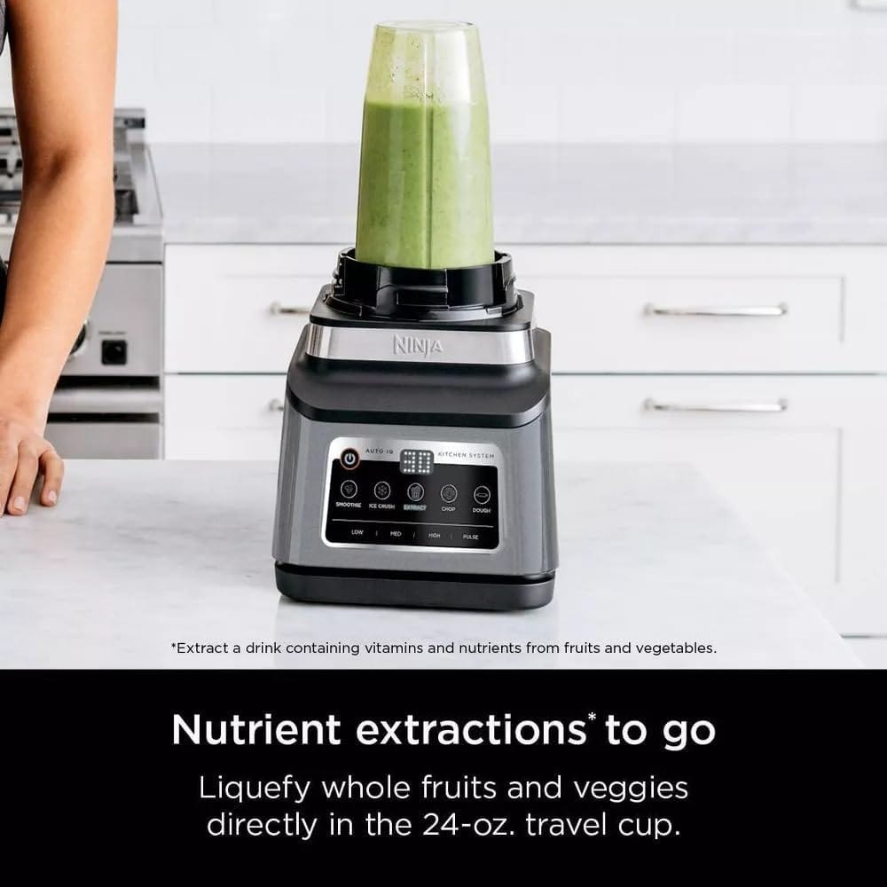 Ninja Professional Plus Kitchen Blender System and 8-Cup Food Processor with Auto-iQ, Black - Certified Refurbished