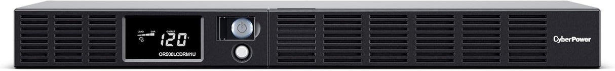 CyberPower Smart App LCD UPS Battery Backup and Surge Protector, 500VA/300W, 6 Outlets, AVR, 1U Rackmount - Certified Refurbished