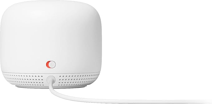 Google Nest Wi-Fi AC2200 Mesh Router with Google Assistant, Smart Tech, 3800 Sq. Ft. Coverage Area, 2-Pack, Snow - Refurbished