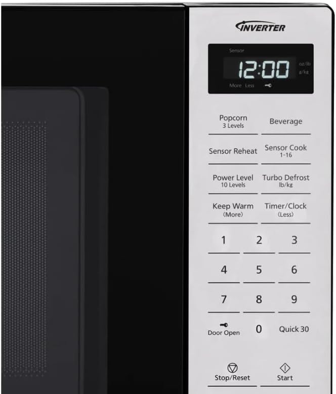 Panasonic 1.2 cu. ft. 1250W Inverter Microwave, Black - Certified Refurbished