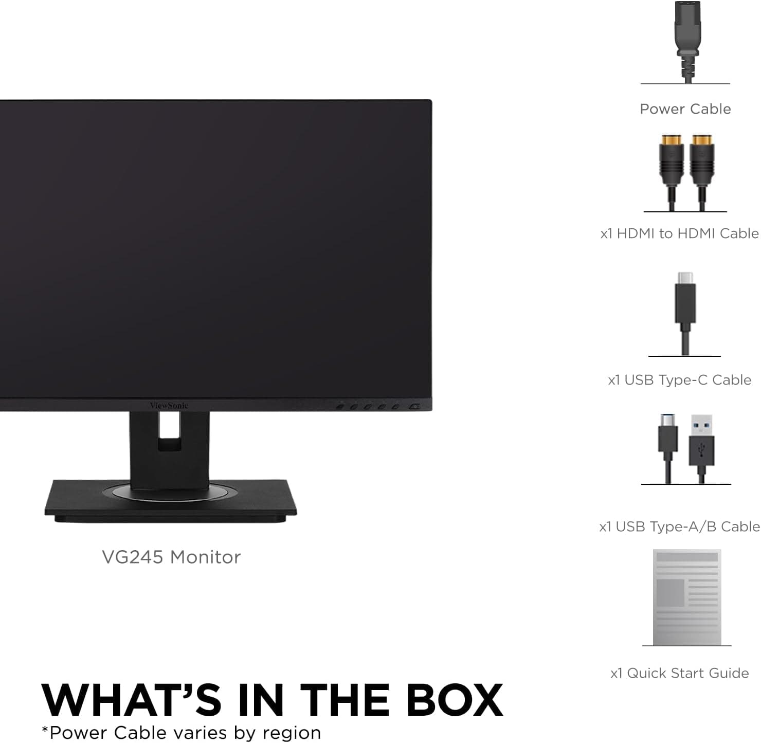 ViewSonic 27" IPS 1080p Monitor Designed for Surface with Advanced Ergonomics, 100 Hz, Black - Certified Refurbished