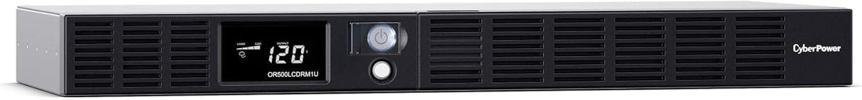 CyberPower Smart App LCD UPS Battery Backup and Surge Protector, 500VA/300W, 6 Outlets, AVR, 1U Rackmount - Certified Refurbished