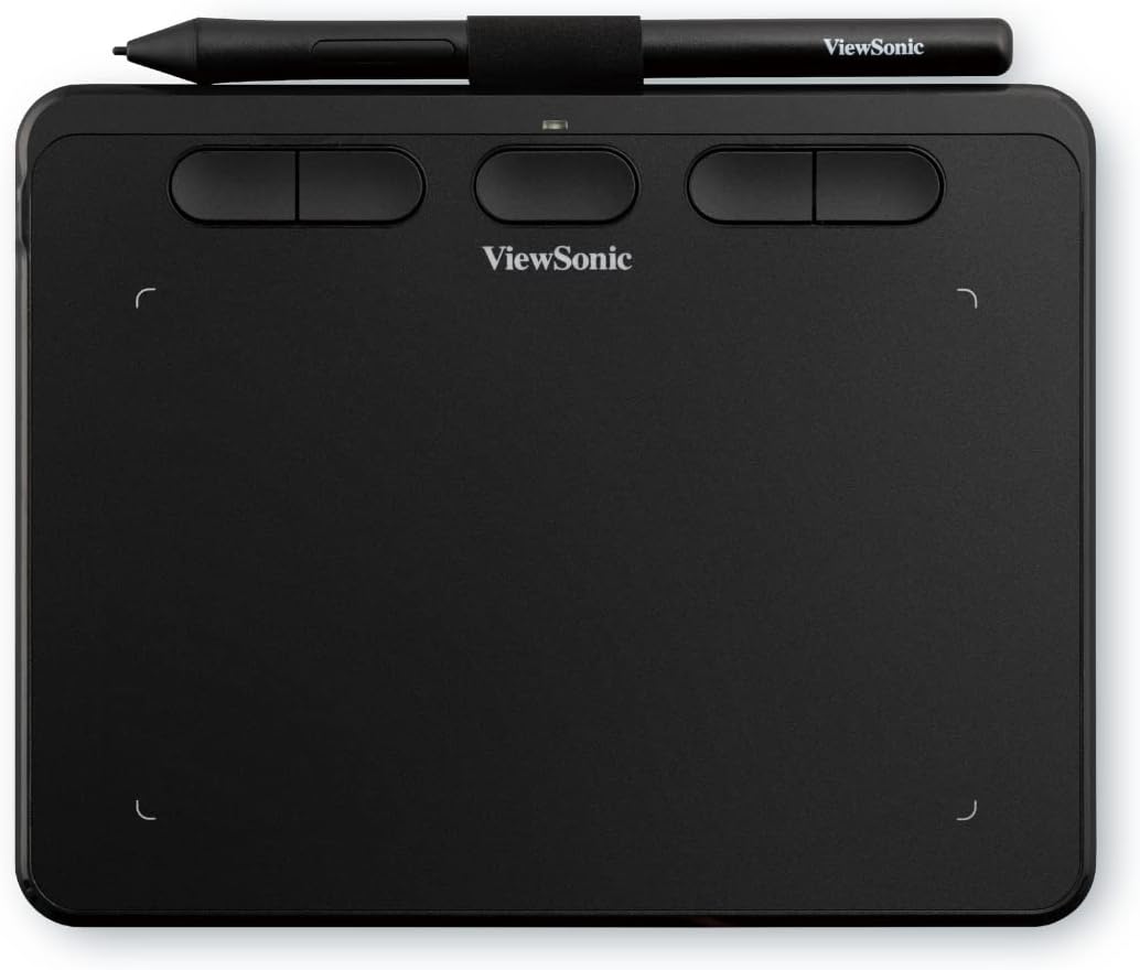 ViewSonic 7" Graphics Tablet, 8192 Pressure Pen, ±60° Tilt, Portable for Students/Creators, Mac/Windows Compatible
