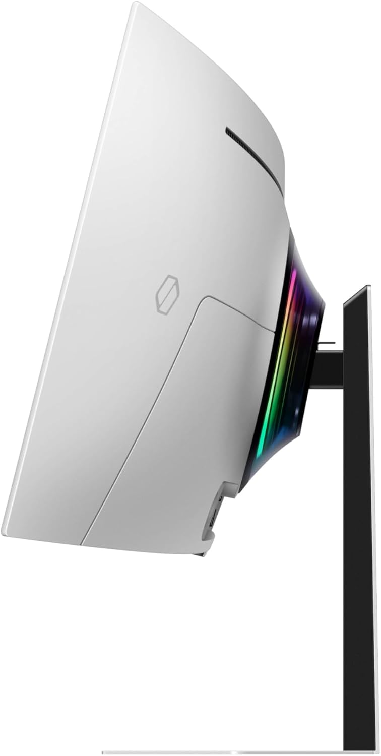 Samsung 49" Odyssey G9 Series Dual QHD OLED Curved Gaming Monitor, Smart Features, 240 Hz, 0.03ms, Silver