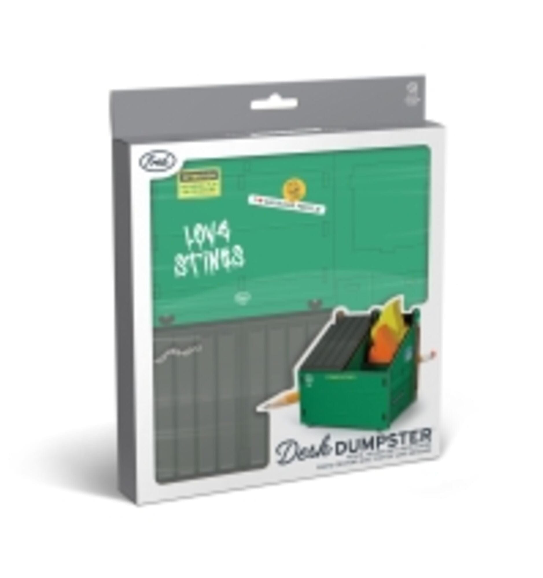 Genuine Fred DESK DUMPSTER Pencil Holder with Flame Note Cards, Desk and Office Supplies