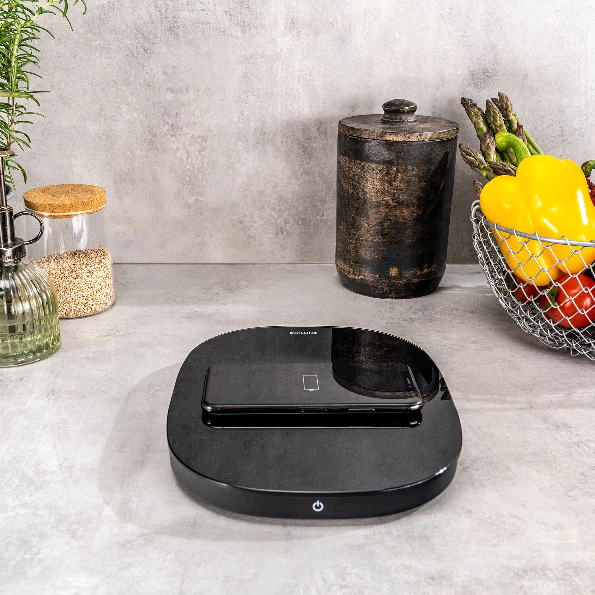 Zwilling Enfinigy Wireless 2-in-1 Charging Kitchen Scale, Black