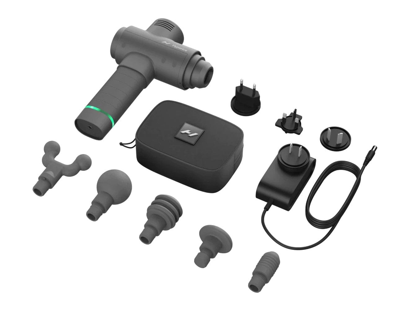 Hyperice Hypervolt 2, 3-Speed, 5-Heads Handheld Percussion Massage Gun, Gray - Certified Refurbished