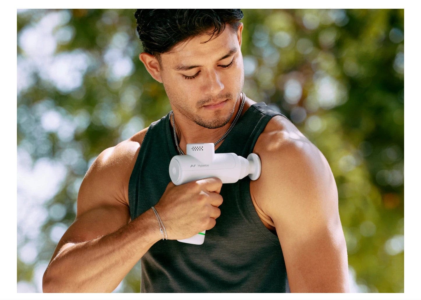 Hyperice Hypervolt Go 2 3-Speed 2-Heads Handheld Percussion Massage Gun, Gray - Certified Refurbished