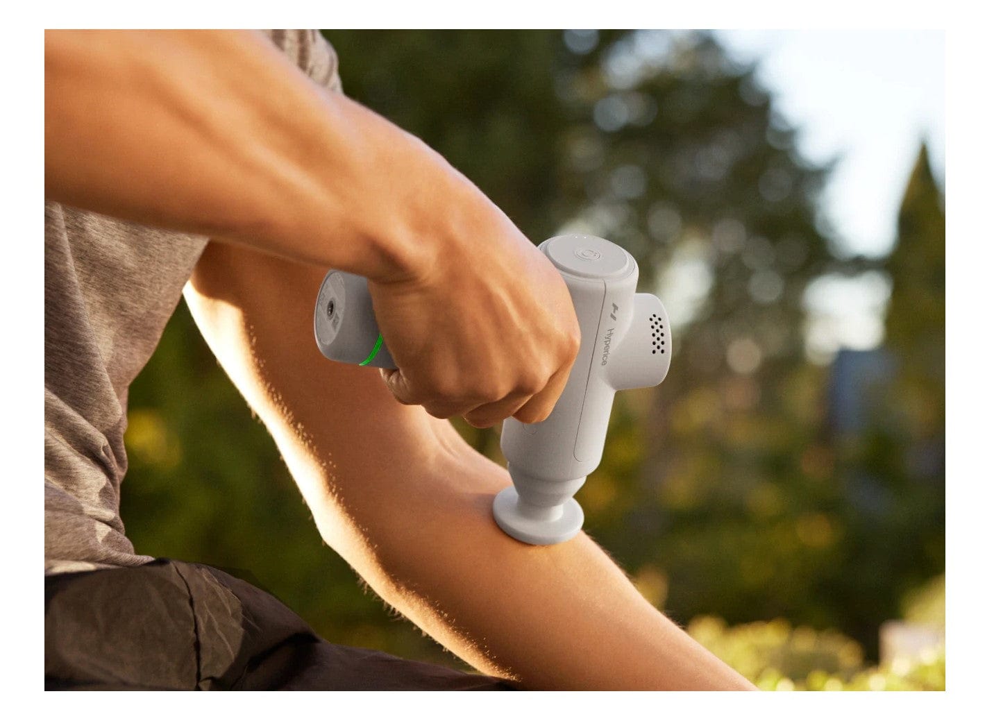 Hyperice Hypervolt Go 2 3-Speed 2-Heads Handheld Percussion Massage Gun, Gray - Certified Refurbished