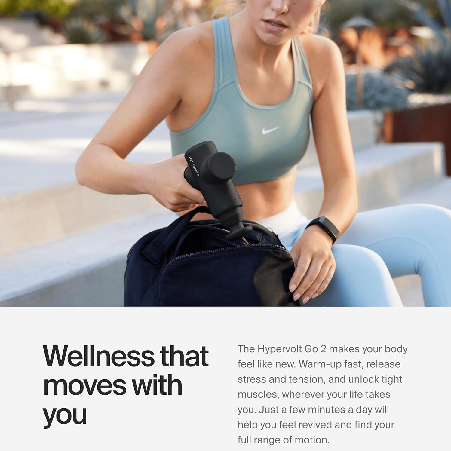 Hyperice Hypervolt Go 2 3 Speeds Handheld Percussion Massage Device, Black - Certified Refurbished