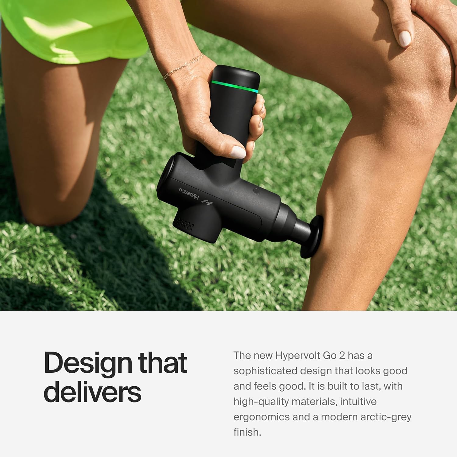 Hyperice Hypervolt Go 2 3 Speeds Handheld Percussion Massage Device, Black - Certified Refurbished