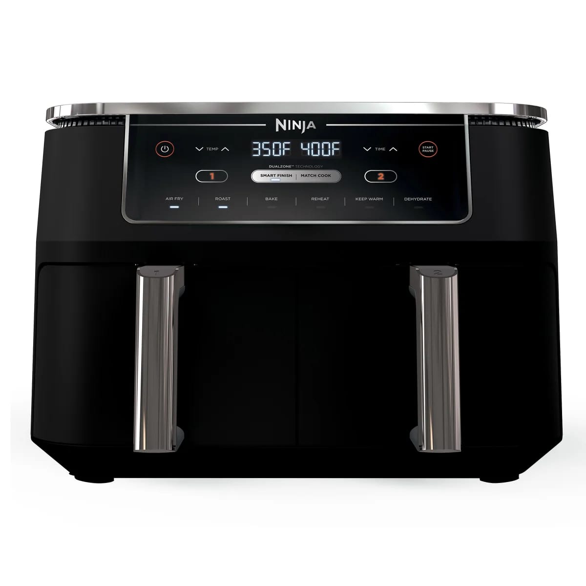 Ninja Foodi 6-in-1 XL 10-qt. 2-Basket Air Fryer with DualZone Technology Cooker, Black - Open Box
