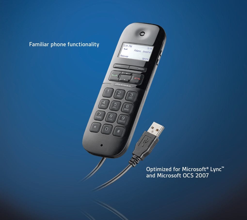 Poly Calisto 240 Portable USB-A Noise Canceling Microphone and UC Audio PC Calling Handset, Black