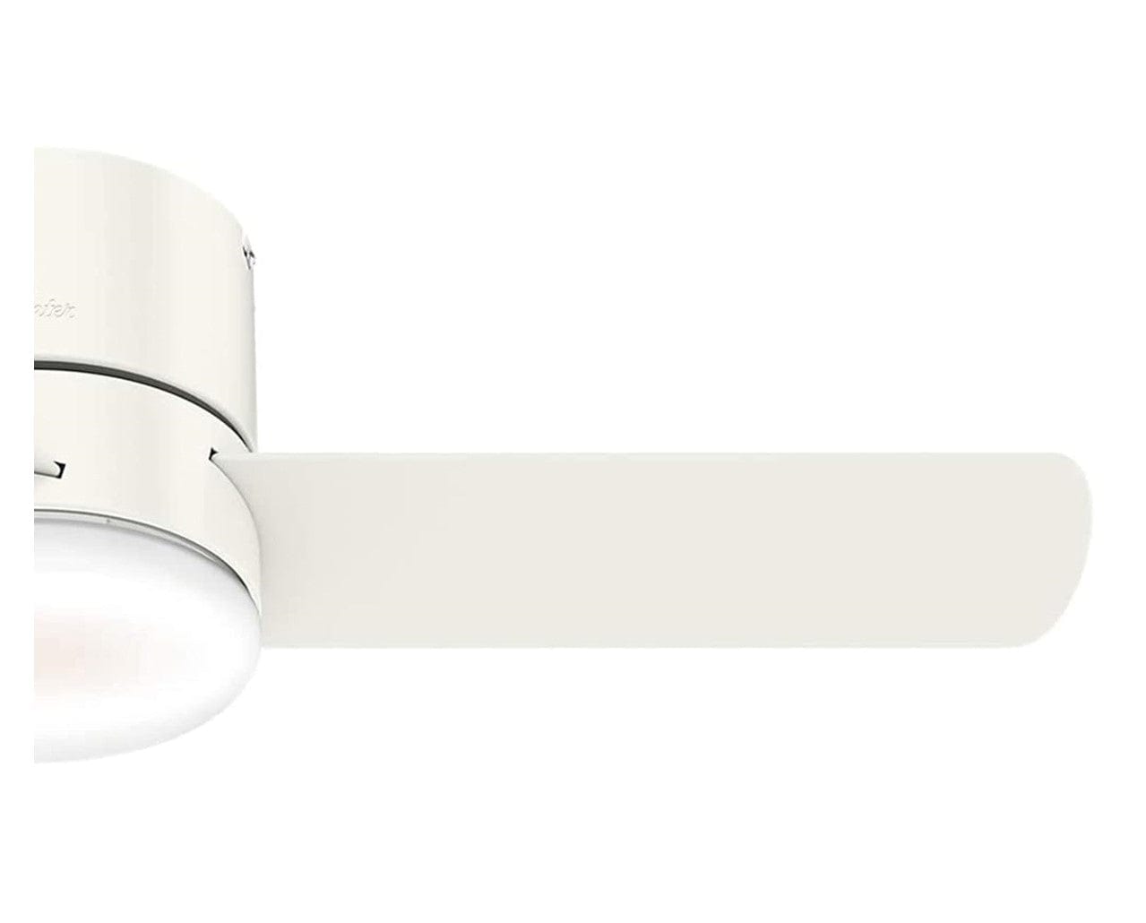 Hunter Fans 44" Low Profile Ultra Quiet Minimus Ceiling Fan with LED Light + Remote, Fresh White