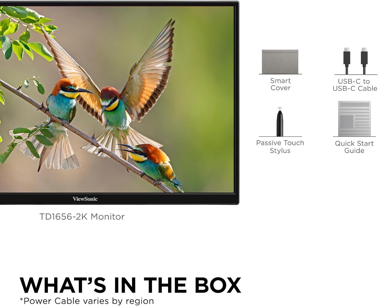 ViewSonic 16" WQXGA 1600p IPS Touchscreen Portable Monitor, 60 Hz, Black - Certified Refurbished