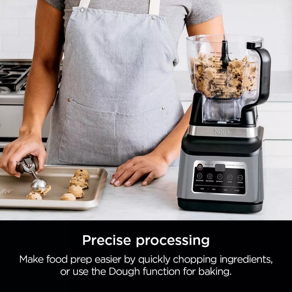 Ninja Professional Plus Kitchen Blender System and 8-Cup Food Processor with Auto-iQ, Black - Certified Refurbished