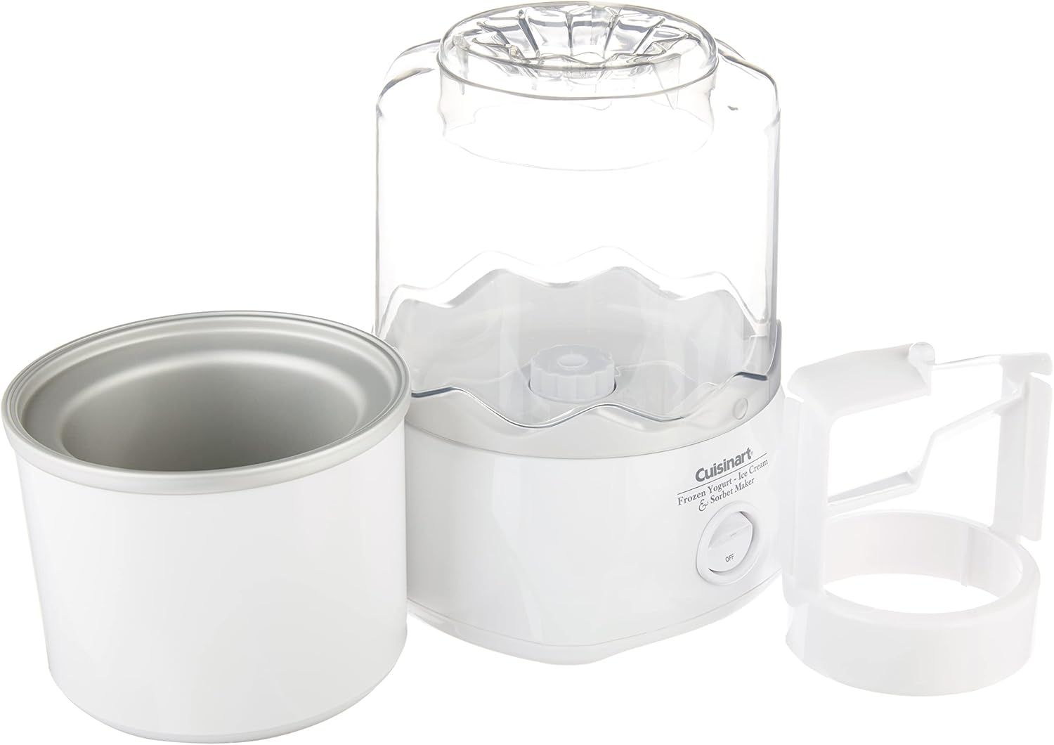 Cuisinart Automatic 1.5-Quart Frozen Yogurt, Ice Cream and Sorbet Maker, White - Certified Refurbished