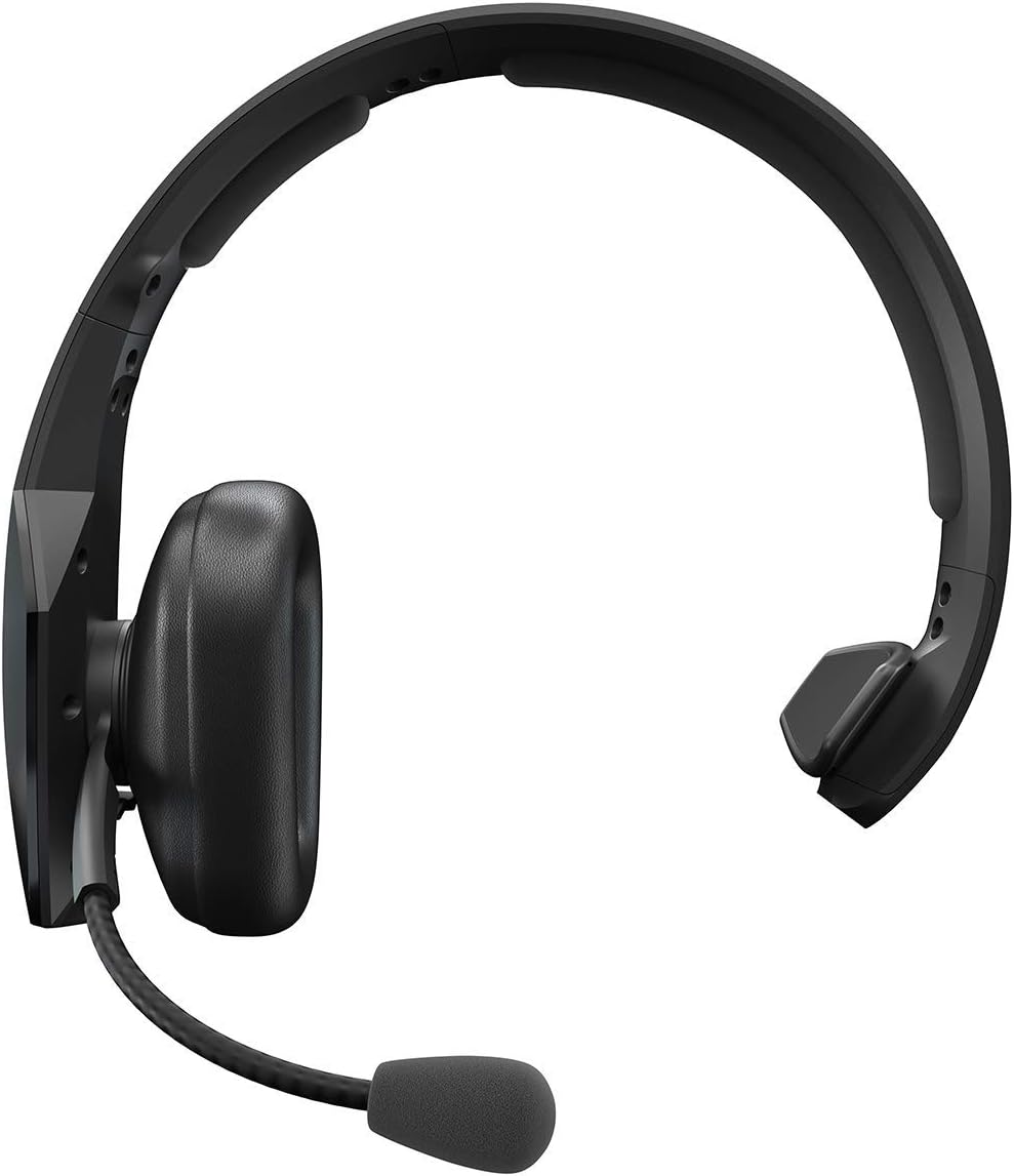 BlueParrott B550-XT Mono Bluetooth Wireless Headphones, 96% Noise Canceling, Over Head Trucker Headset with Mic - Certified Refurbished