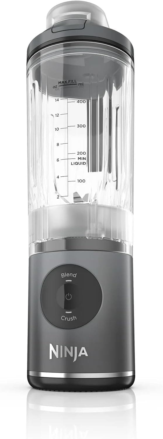 Ninja Blast Max Personal Cordless Blender for Smoothies, Frozen Drinks, Ice Crush, 20 oz. Twist & Go, Gray - Certified Refurbished