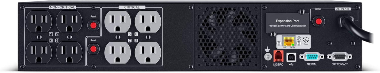 CyberPower Smart App Sinewave UPS Battery Backup and Surge Protector, 1500VA/1500W, 8 Outlets, 2U Rack/Tower - Certified Refurbished