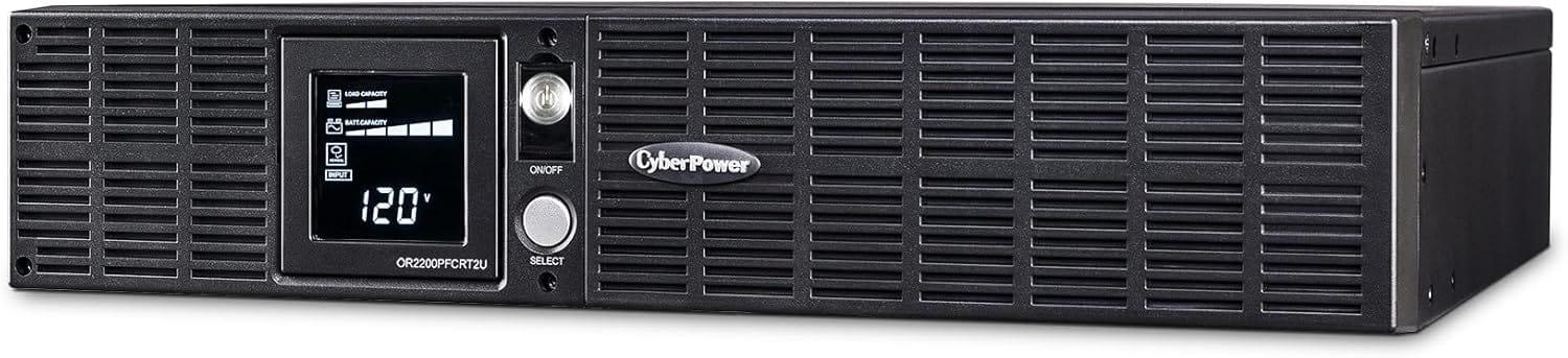 CyberPower PFC Sinewave UPS System, 2000VA/1540W, 8 Outlets, AVR, 2U Rack/Tower - Certified Refurbished