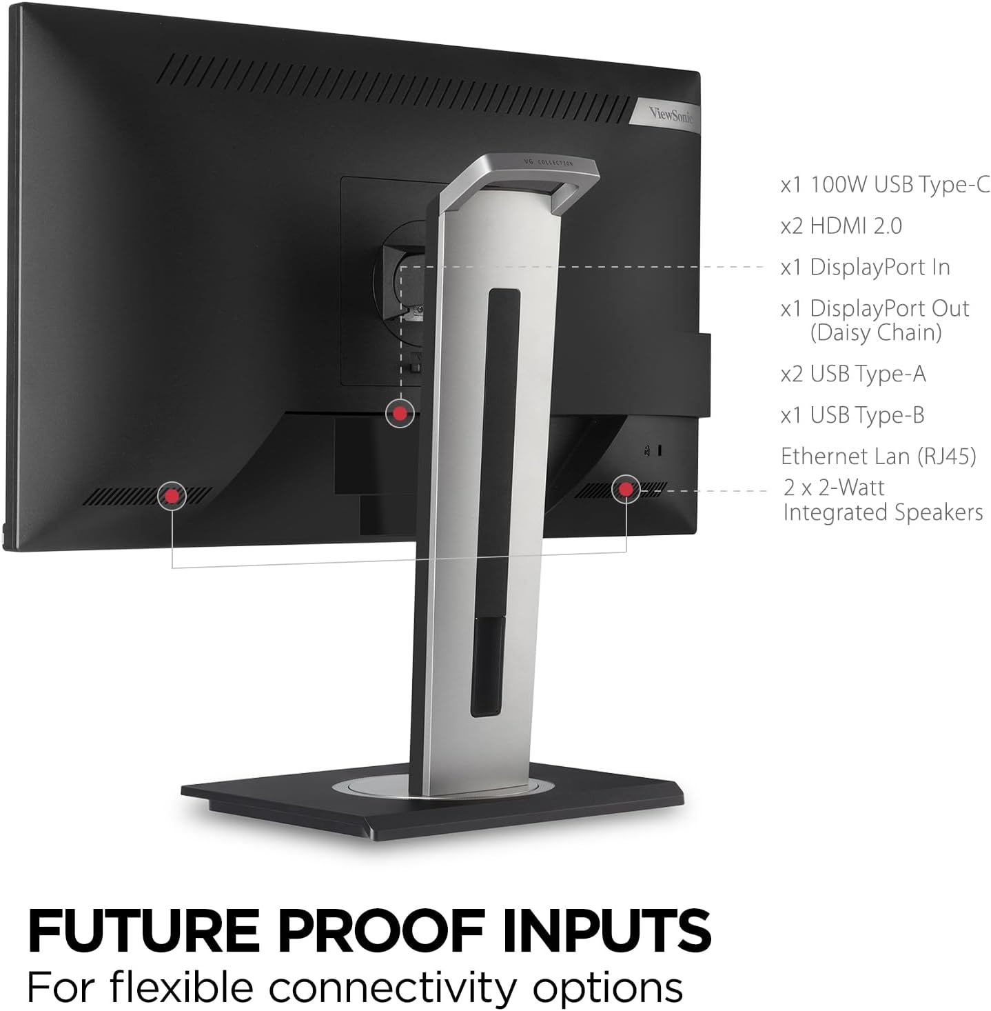 ViewSonic 27" IPS 1440p Docking Monitor with 100W USB C, 60 Hz, HDMI, Black - Certified Refurbished