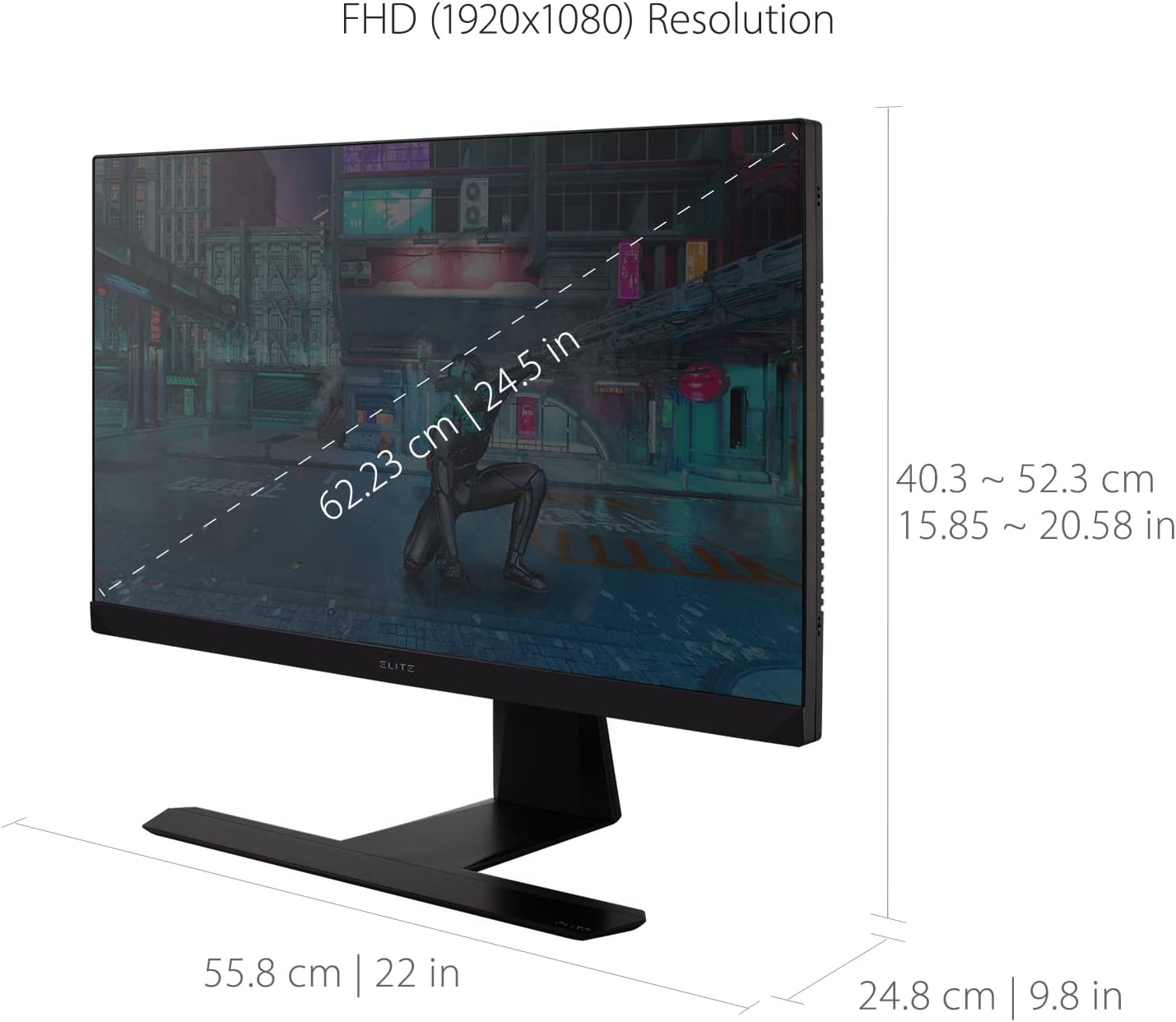 ViewSonic 25 Inch 1080p 1ms 360Hz IPS Gaming Monitor with GSYNC, HDR400, RGB Lighting