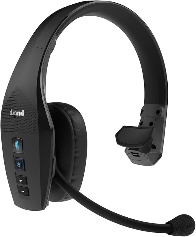 BlueParrott B650-XT Mono Bluetooth Wireless Headphones, 96% Noise Canceling, Over Head Trucker Headset with Mic - Certified Refurbished