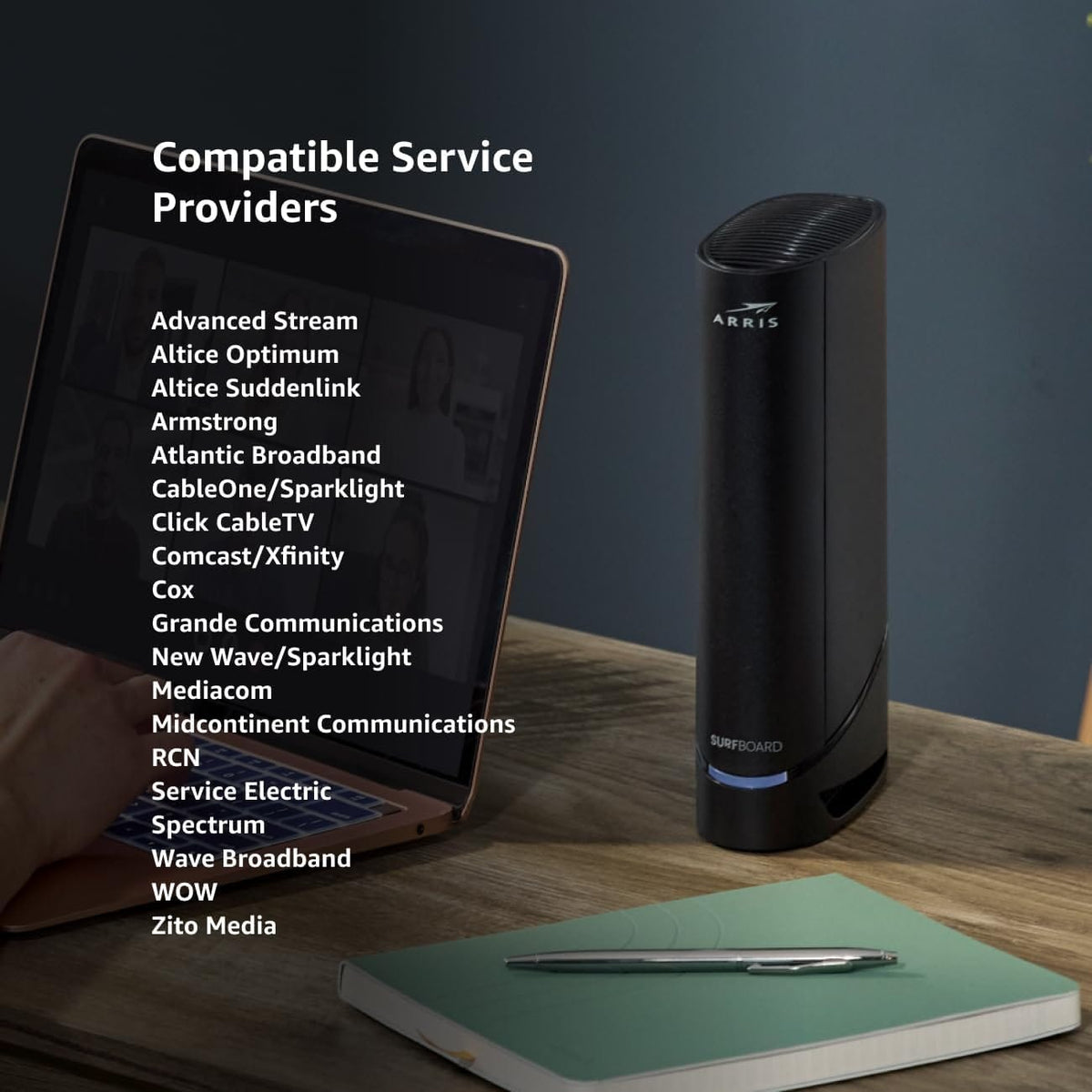 Arris SURFboard G20 Cable Modem Router Combo, DOCSIS 3.1, Wi-Fi 6, AX3000 - Certified Refurbished
