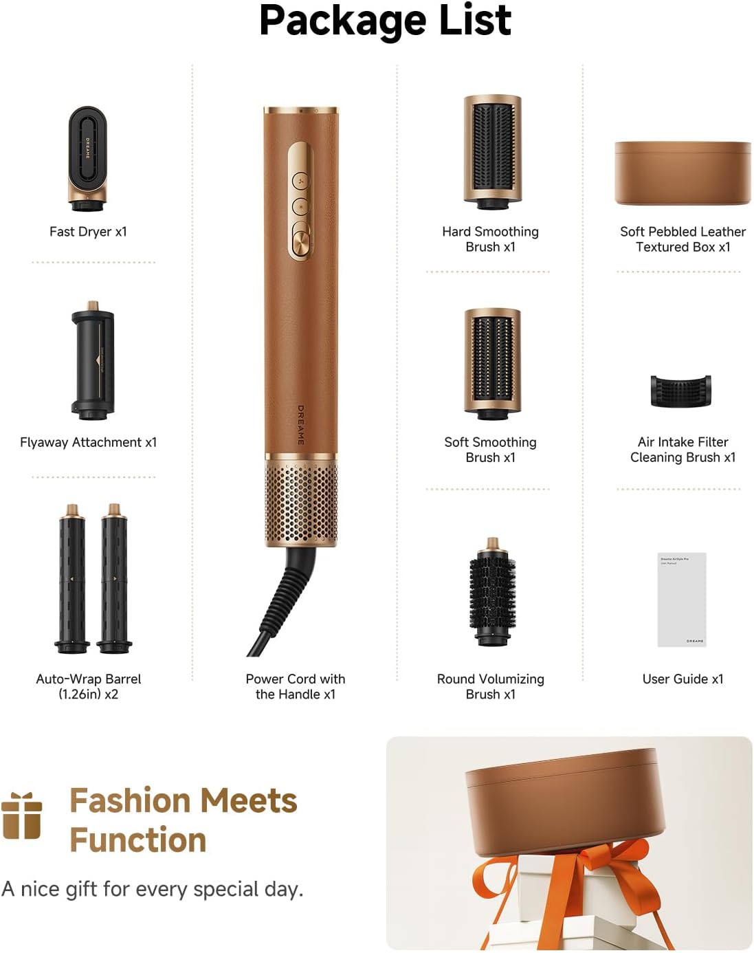 Dreame AirStyle Pro 7-in-1 Hair Styler & High-Speed Dryer, Snap-On Attachments, Curling, Smoothing, Volumizing, Fast Drying, Frizz Control, Cool Shot