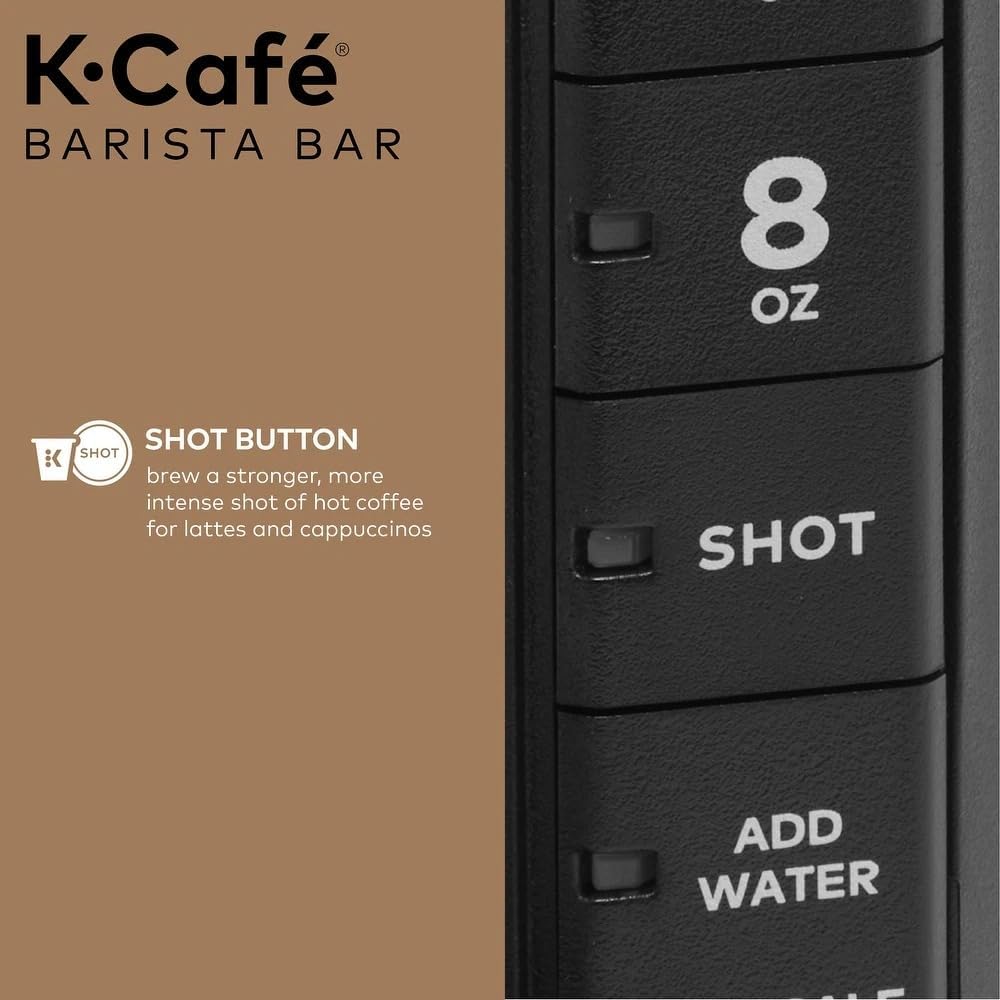 Keurig K-Café Barista Bar Single Serve Coffee Maker with Cold Brew, Black - Certified Refurbished