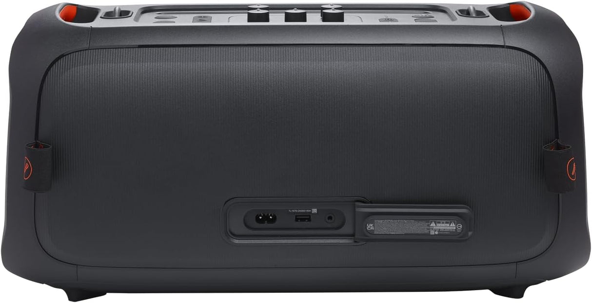 JBL PartyBox On-The-Go Essential, Portable Party Speaker with Built-In Lights and Wireless Mic, Black - Certified Refurbished