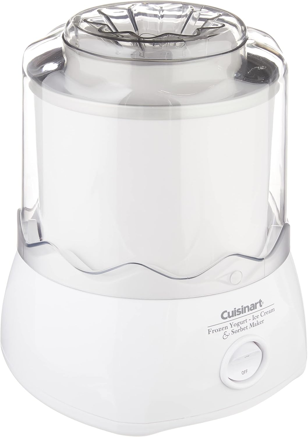 Cuisinart Automatic 1.5-Quart Frozen Yogurt, Ice Cream and Sorbet Maker, White - Certified Refurbished