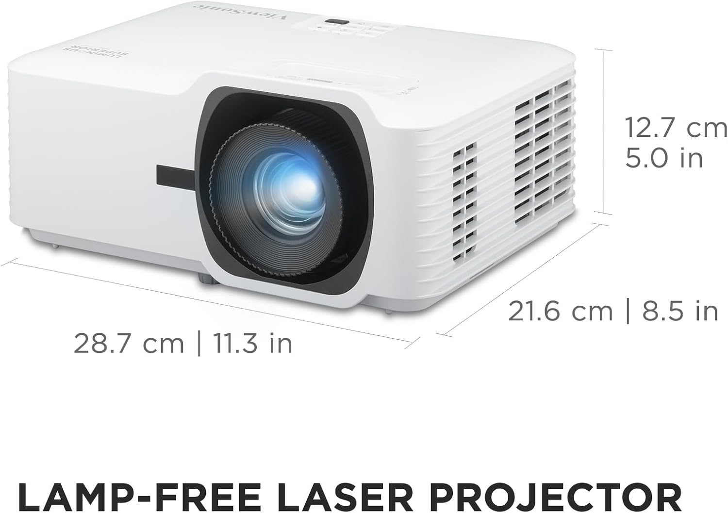 ViewSonic 5000 Lumens 1080p Laser Projector, White - Certified Refurbished