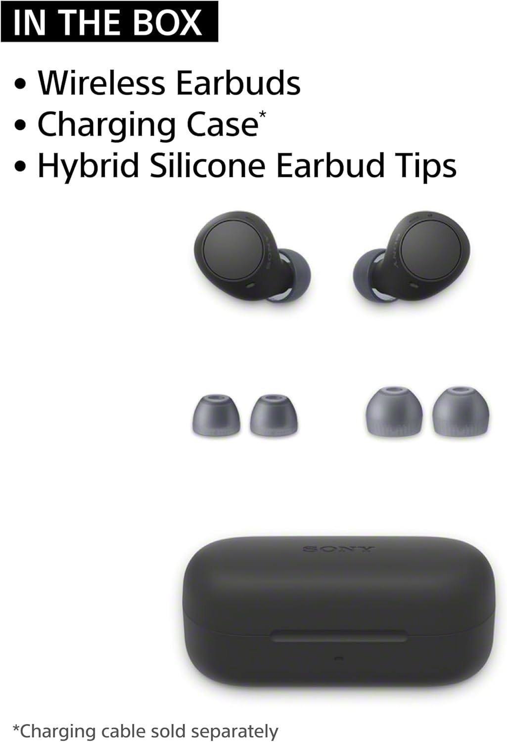 Sony Truly Wireless Earbuds, Black