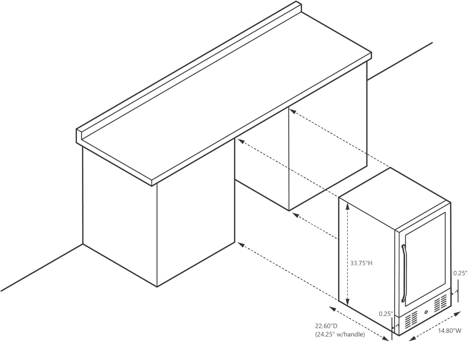 Newair 15" Dual Zone Wine Fridge with Beech Wood Shelves, 29 Bottles, Stainless Steel - Certified Refurbished